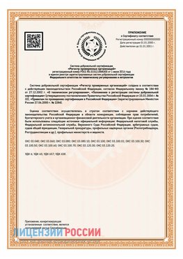 Приложение СТО 03.080.02033720.1-2020 (Образец) Воскресенское Сертификат СТО 03.080.02033720.1-2020